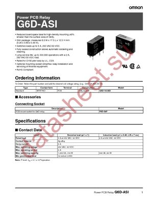 G6D-1A-ASI-DC12 datasheet  
